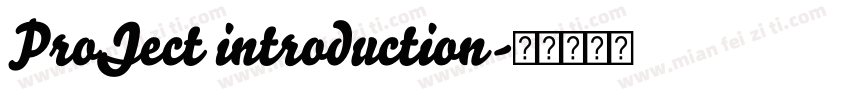 ProJect introduction字体转换